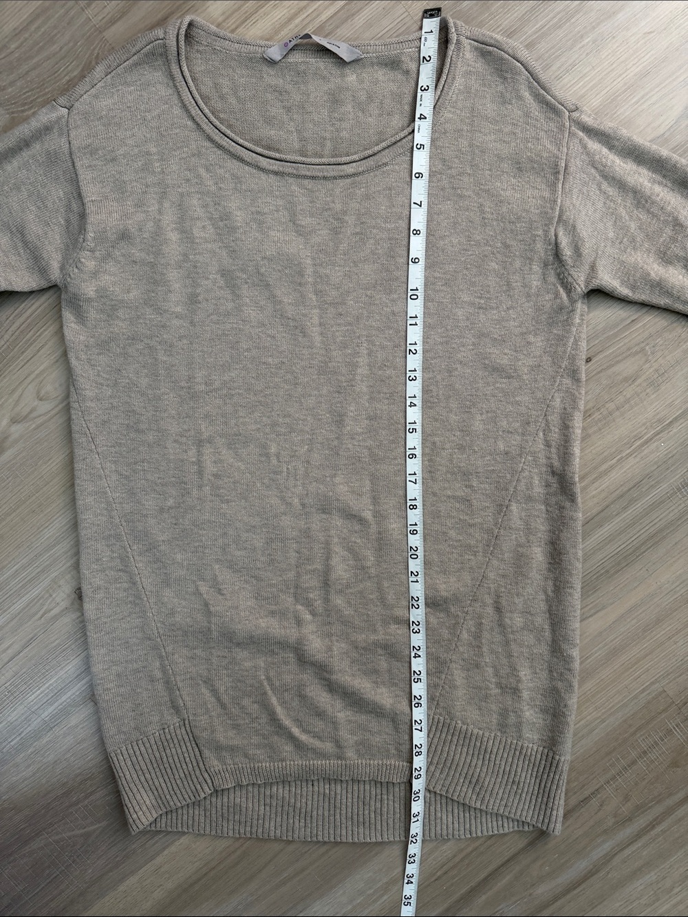 Athleta Tan Merino Nopa Extra Fine Wool Pullover Sweater. Sz Small - Picture 9 of 12